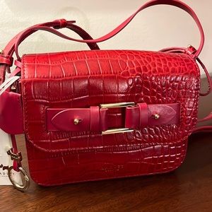 RADLEY LONDON LEATHER CROSSBODY IN RED